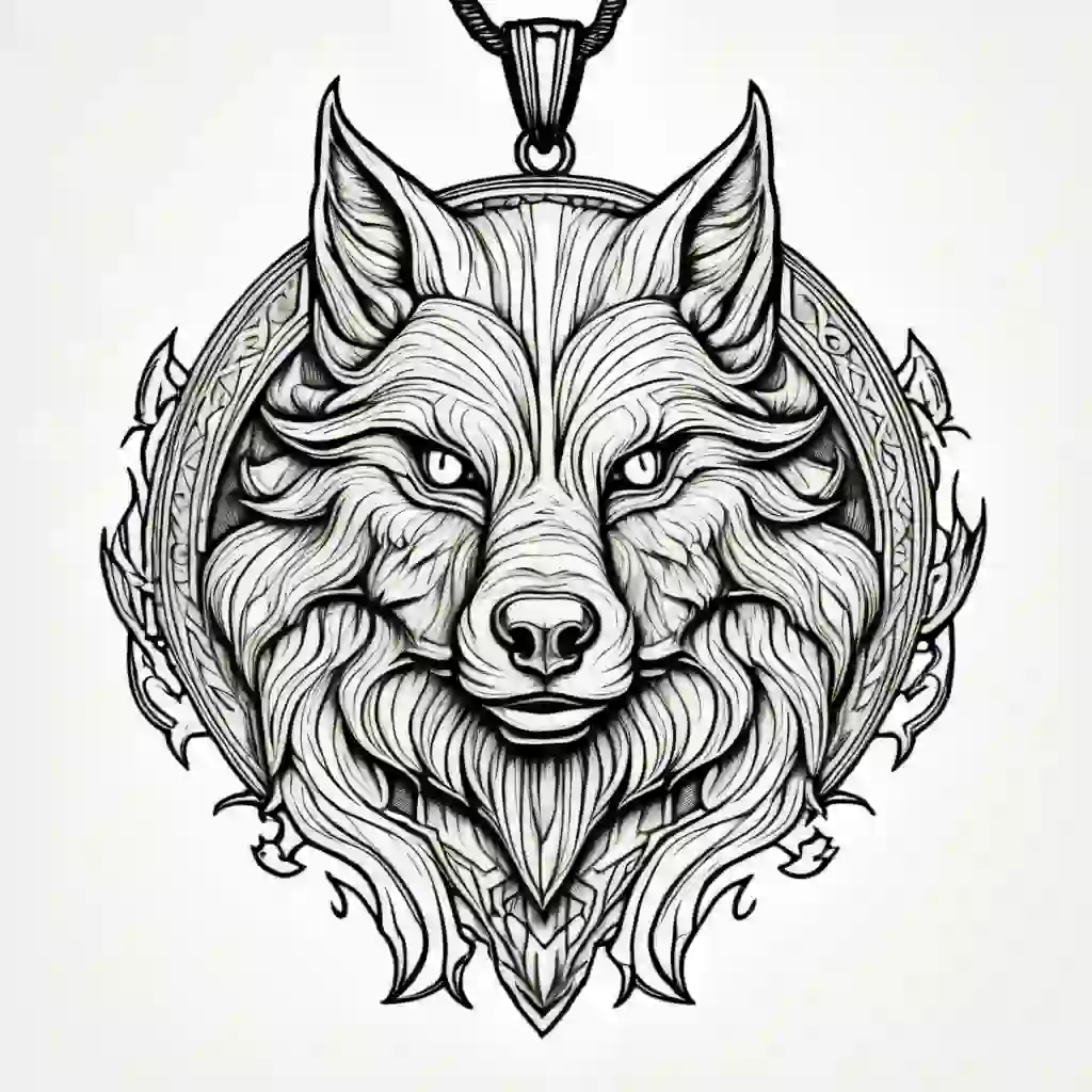 Werewolf Pendant coloring pages